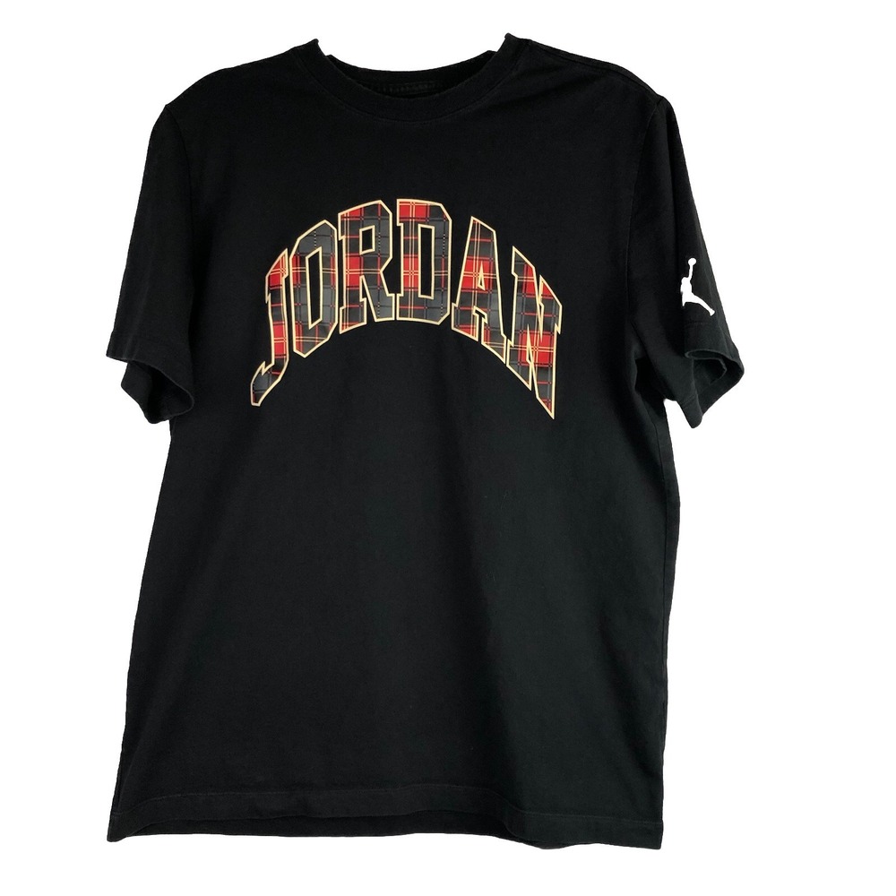 Nike Air‎ Jordan Mens Black Graphic Crew Neck T-Shirt Size Large Sportswear
